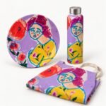 Set regalo con piatto, borraccia e grembiule Miss Free Pink — vista 2