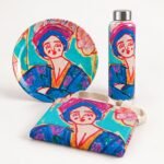 Set regalo con piatto, borraccia e grembiule Miss Free Think — vista 2